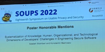 LERSSE Poster Received an Honourable Mention Award at SOUPS 2022